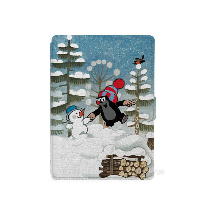 Snowman Print Kindle Case