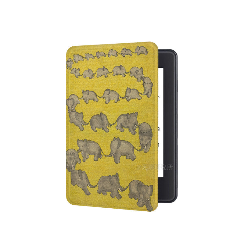 Yellow elephant Print Kindle Case