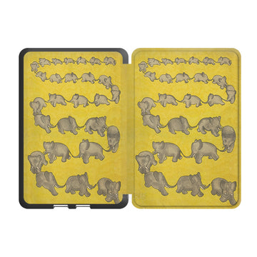 Yellow elephant Print Kindle Case
