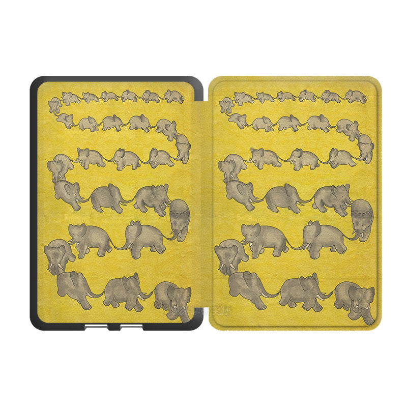 Yellow elephant Print Kindle Case